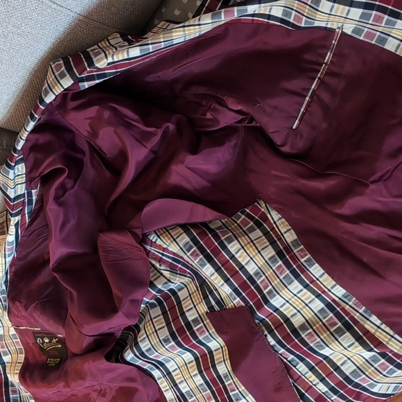 Coronet Men's Vintage Plaid Tailored Wool Blend Blazer. - Picture 10 of 10